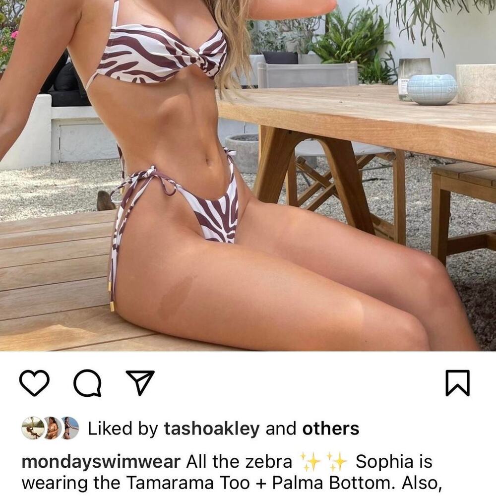 Monday Swimwear Tamara Bikini Top Palma Bottom Set Size S